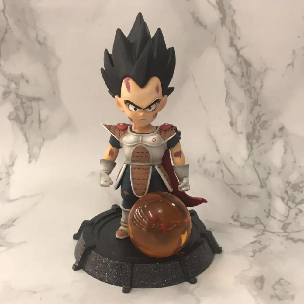 

Anime Dragon Ball Super Vegeta with Crystal Ball GK PVC Action Figure Statue Collectible Model Kids Toys Doll Gift 17CM
