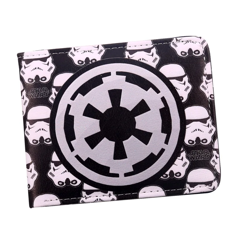 Comics star wars white knight darth vader 3D Short Wallet Bi-Fold Men Purse Young Students Card Holder - Цвет: SW-06