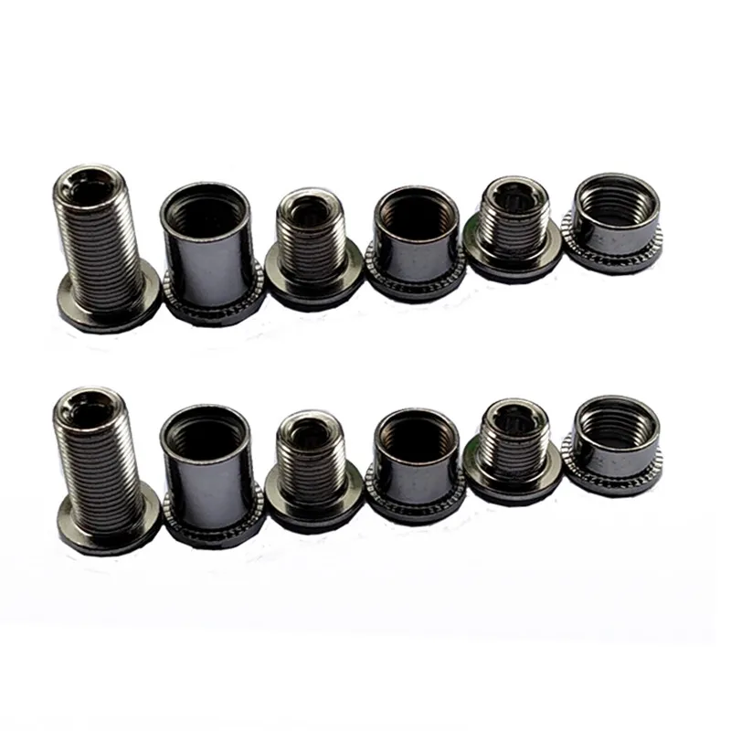 5PCS Bike Chainring Bolts Nuts Steel 6.5mm Single Bike MTB Road Folding bike