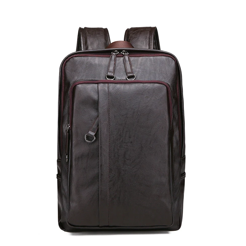 

Dropshipping Leather Mens Laptop Backpack Casual For College High Capacity Trendy School Backpack Men Travel Bag