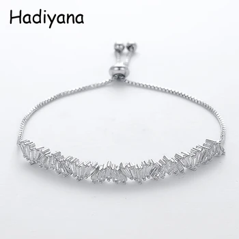 

Hadiyana Shining Micro Inlay Adjustable Lady Fashion Arrow Styling Lady Bracelet Valentine's Day Gift Bracelet BR4098