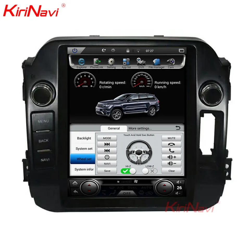 Top KiriNavi Vertical Screen Tesla Style 10.4 Inch Android 7.1 Car GPS Navigation DVD Player For Kia Sportage Car Radio 2010-2015 3