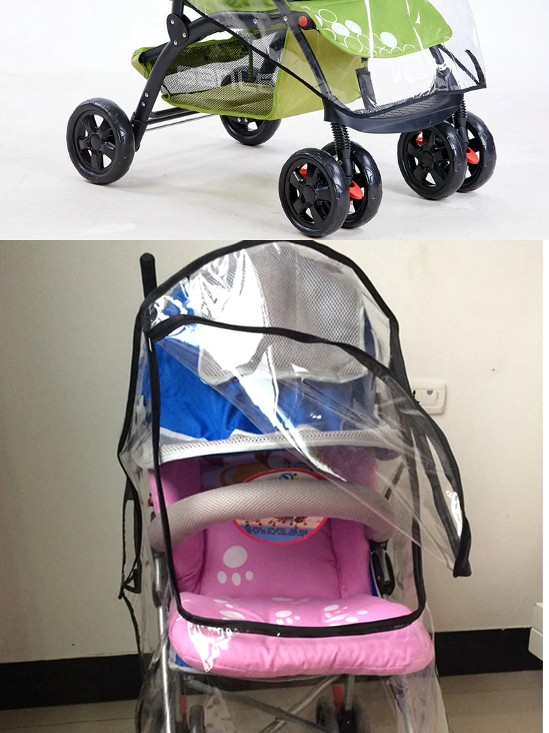 Ranavoar/Аксессуары для детских колясок, Универсальный водонепроницаемый дождевик, защита от пыли, защита от ветра, молния, открытая для детских колясок