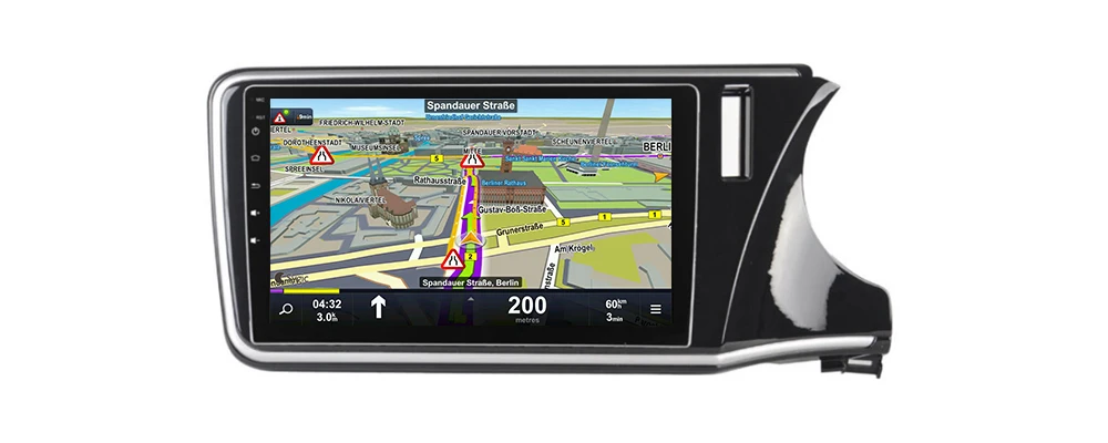 Best Auto Radio 2 Din Android Car Player For Honda City 2014~2019 GPS Navigation BT Wifi Map Multimedia system Stereo RHD 3