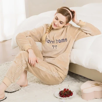 

Qianxiu Pajamas Winter The New Style Winter 2016 New Flannel Popular Item Comfortable 16113