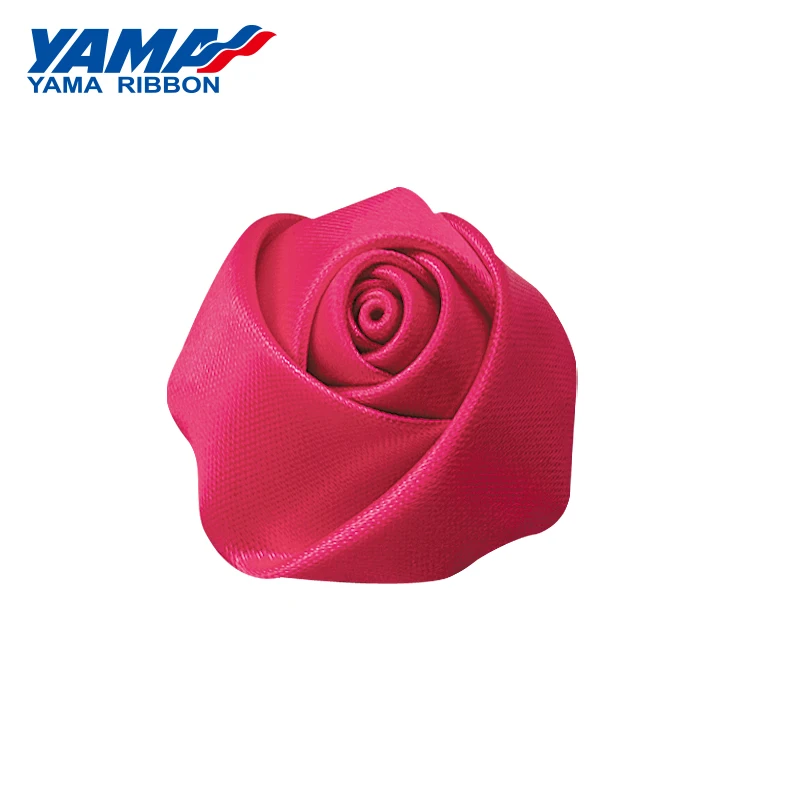 

YAMA Single Face Satin Ribbon Bud Rose Diameter 30mm±5mm 100pcs/bag for Girl Dress Gift Flower Diy Toy Wedding Decoration