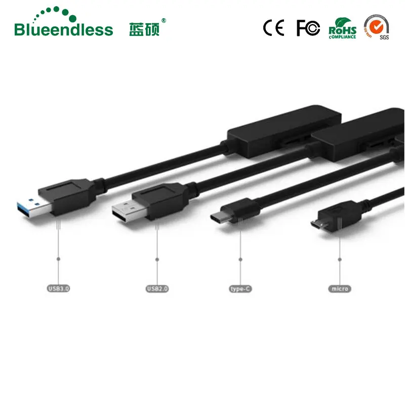 Новый USB 3 0 A/USB 2 A/Micro SATA последовательный адаптер Кабели Компьютерный соединитель
