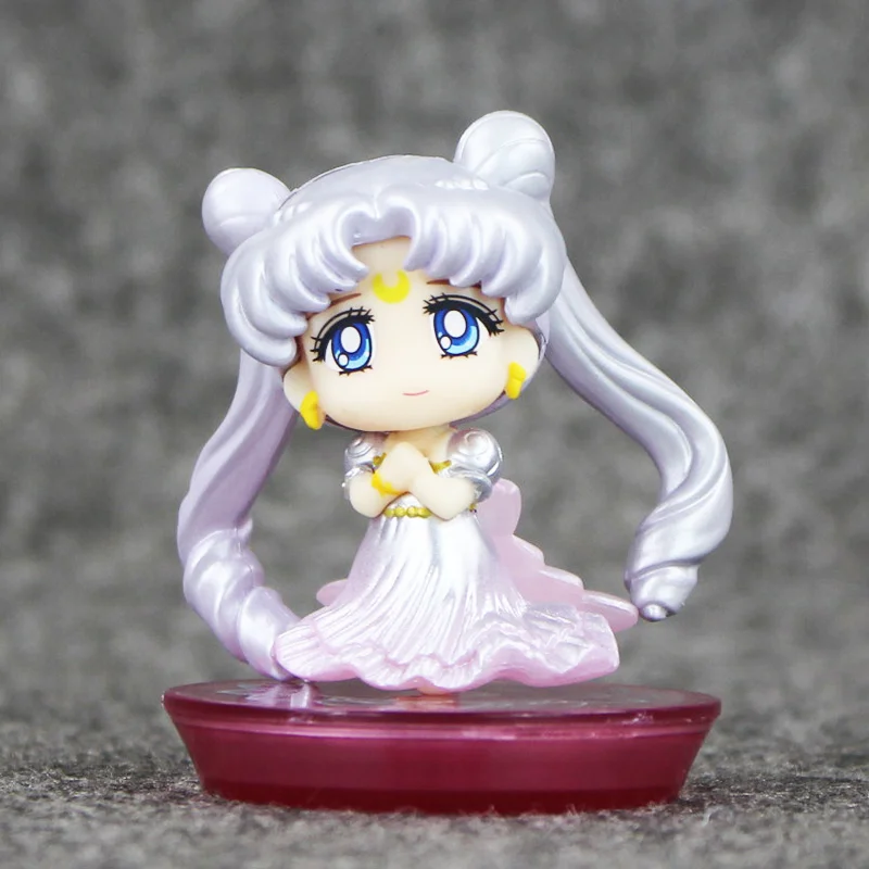 

5cm Anime Sailor Moon Petit Chara Pretty Guardian Princess Serenity with limited Color edition Mini PVC action figure Model Toys