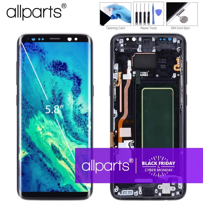 Первоначально AMOLED для SAMSUNG S8 ЖК-дисплей Дисплей Сенсорный экран планшета замена