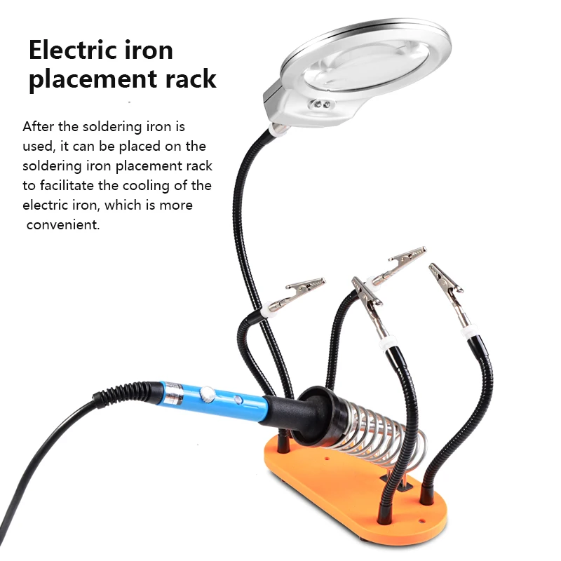Handskit паяльная стойка с лупой паяльник Стенд зажим верстак помощь руки система третьей руки