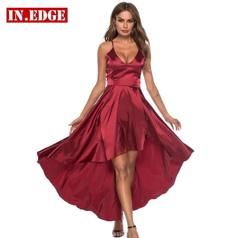 

Elegant Evening Party Dress Women Tunik Bodycon Backless Bandage Maxi Long Dresses Asymmetrical Sexy Modern Red Robe Beach