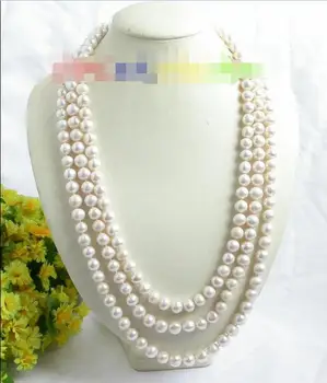 

FREE SHIPPING>>> FREE SHIPPING>>> length 84" 11mm white round freshwater pearls necklace