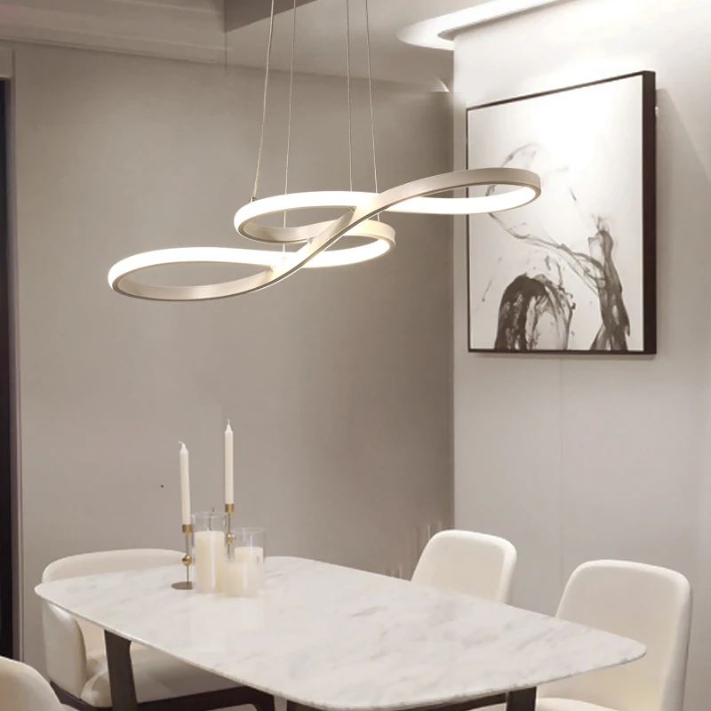 

Modern LED pendant lights for dining room bedroom Elegant beat music symbol design Silica gel shade indoor lighting AC 90-260v