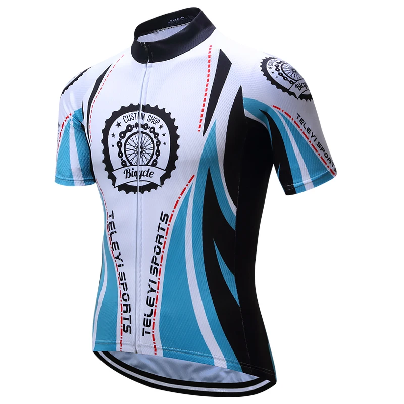 Велосипед teleyi команда для мужчин Гонки Велоспорт Джерси Топы велосипед рубашка короткий рукав велосипедная одежда быстросохнущая одежда для велоспорта Ropa Ciclismo - Цвет: 7