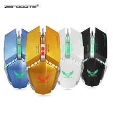 ZERODATE Проводная игровая мышь 8 программируемых макрокнопок Регулируемая 3200 dpi с дыханием светодиодный светильник мышь ПК ноутбук