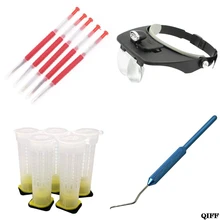 Набор из 12 инструментов для пчелы увеличенные линзы износостойкая алюминиевая ручка инструмент для прививки пластмассовый инструмент для прививки королевская чашка