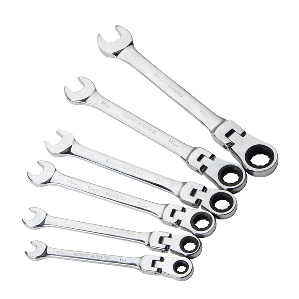  6 Pieces Aluminum Adjustable Combination Wrench Set Open End Wrenches Torque Spanner with Storage K