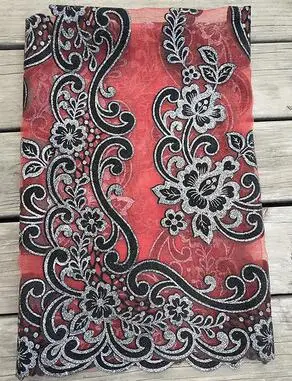 Luxury glitter Black square Tablecloth embroidery lace kitchen tea coffee Table Cover cloth Christmas New Year Wedding decor