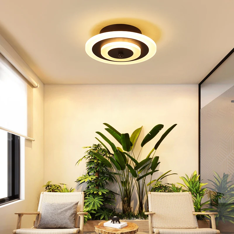 Modern Led ceiling lights for hallway balcony bedroom study room glass luster plafonnier home Deco lamp AC90-265V | Освещение