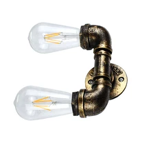 2 головы E27 Эдисона лампы Настенные Бра железная труба держатель лампы промышленные настенные водопроводные лампы гостиной спальни прикроватные лампы держатель