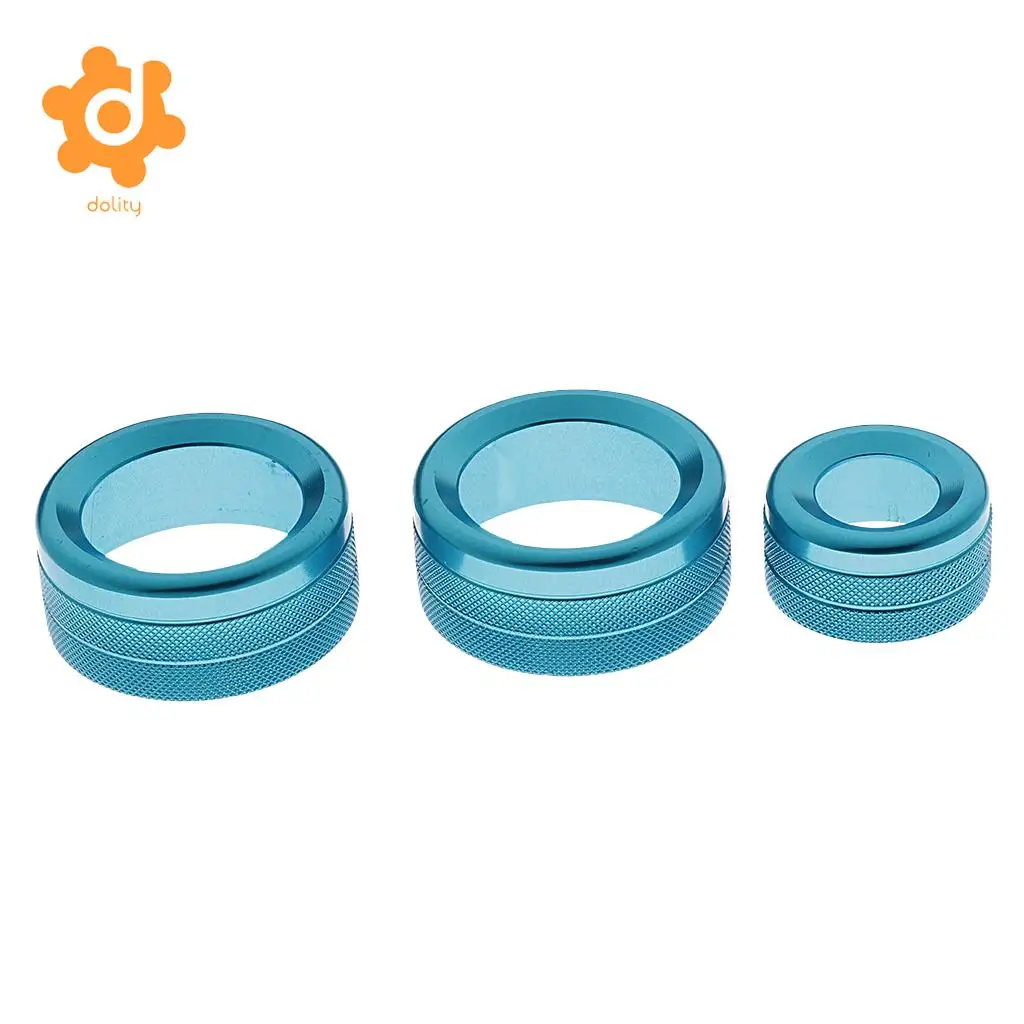 dolity 3 Pieces AC Control Radio Volume Knob Ring Trim for BMW 1 2 3 Series 