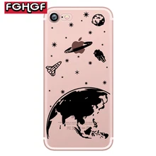 

FGHGF Cartoon Planet Moon Star Phone Case For iphone 7 6 6s 8 Plus 5 Fashion Space Cute Starry sky Cases For iphone X soft Cover