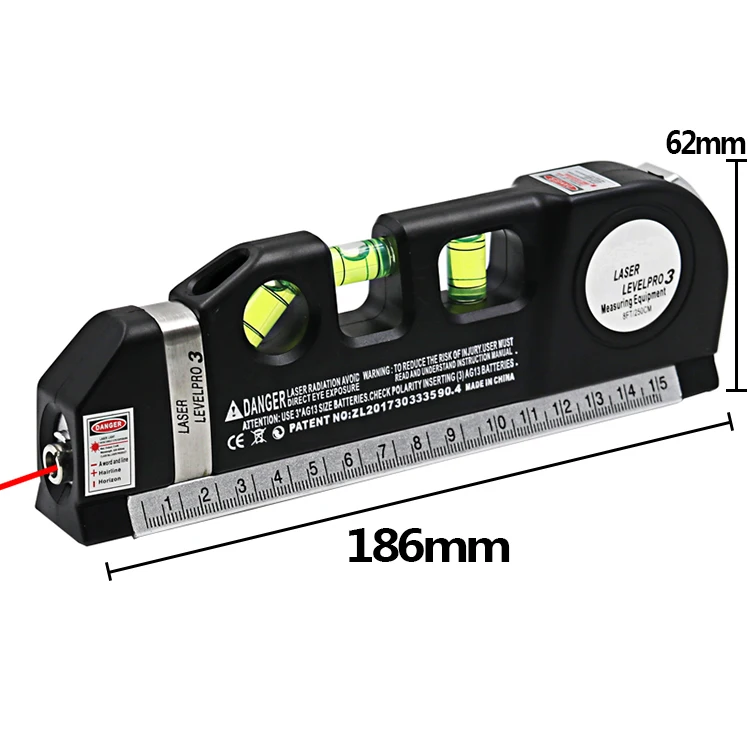 Details about   Multipurpose Laser Level Vertical Horizon Measuring Tape Aligner Ruler 