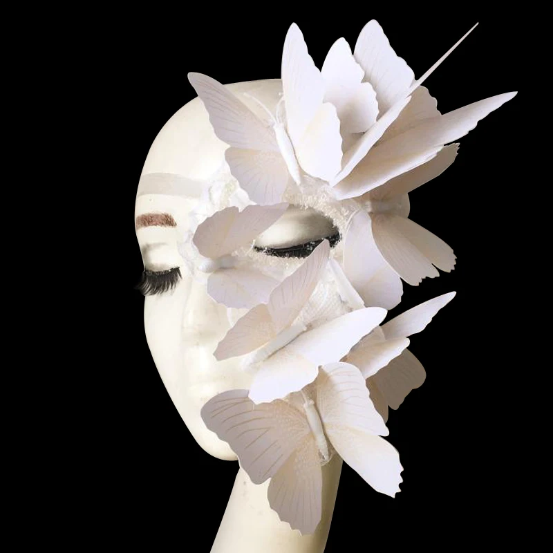 Женская маска Феникса бабочки на половину лица, аксессуары для костюмированной вечеринки для девочек, сценическая модель для подиума, реквизит для макияжа, маски