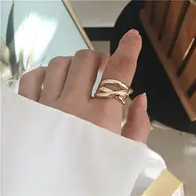 Hip hop Fashion Rings For Women Personality Statement Open Ring Jewelry 2019 Chic Bijoux chic feather ring for women
