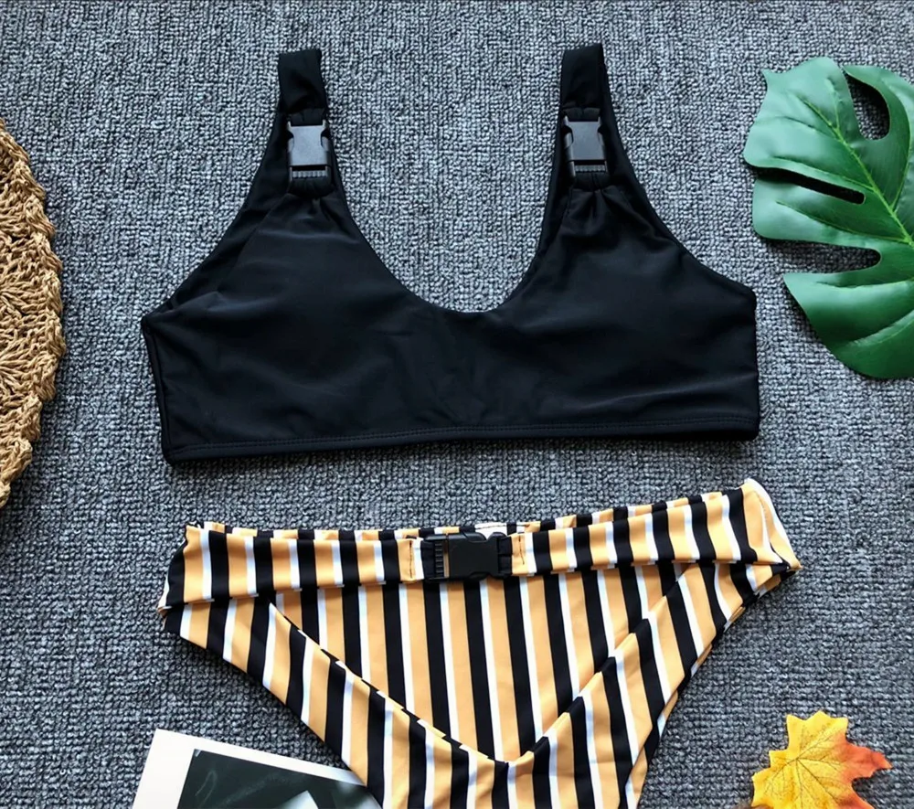 1899-2 Solid Bikini Brazillian Swimsuit Women Bikini Set Sexy Off Shoulder Swimwear Female Swimming Biquini