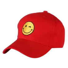 Унисекс для женщин и мужчин летние шапки хип-хоп с принтом смайлика хлопковые регулируемые игривые кепки для бега TX005