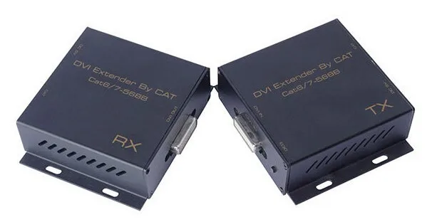 Разветвитель DVI по cat5e/6 кабель до 60 м с адаптером питания(DVI передатчик и ресивер