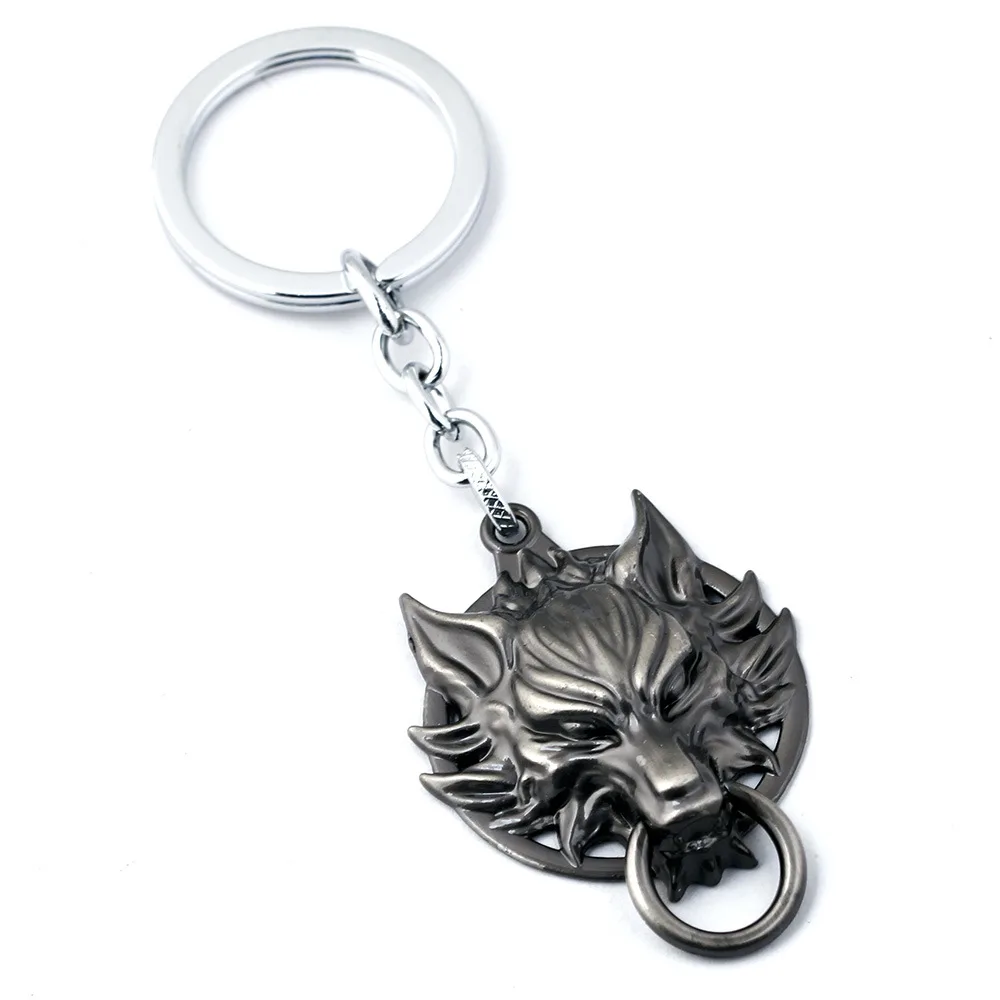 5 видов аниме Финал &quotFantasy Wolf&quot модель головы Брелок Панк Сплав Металл Chaveiro для