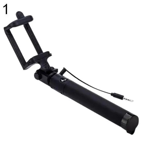 

Extendable Useful Wired Remote Shutter Selfie Stick Monopod for iPhone Cellphone