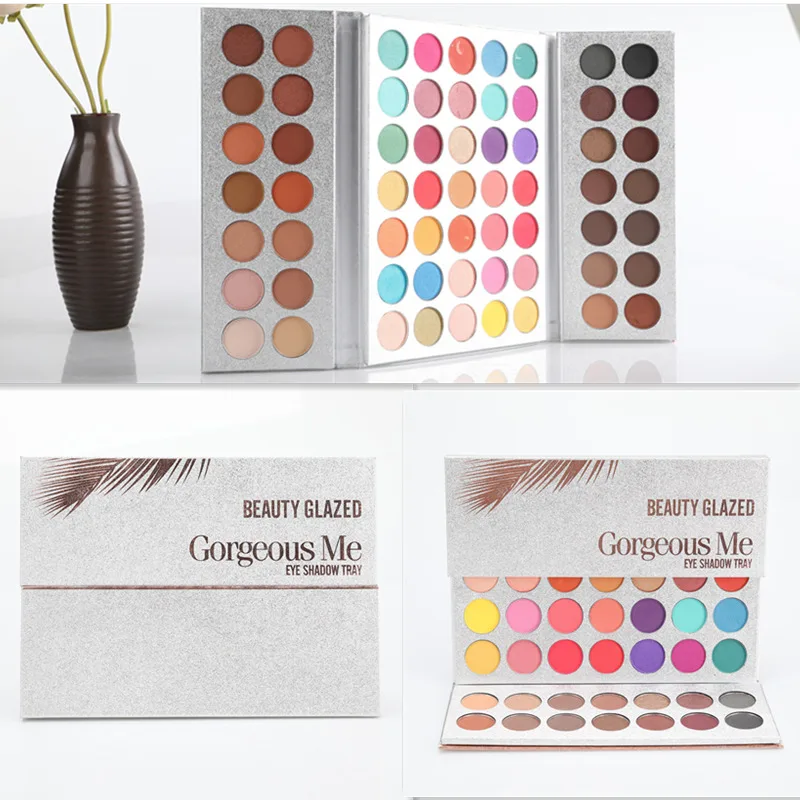 Палетка теней Beauty Glazed 63 цветов для макияжа блестящий пигмент тень век |