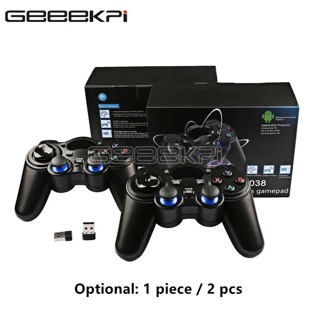 Беспроводной игровой контроллер GeeekPi 2 4 ГГц для ПК Raspberry Pi RetroPie Android Smart TV Box планшетных PS3|controller for pc|controller
