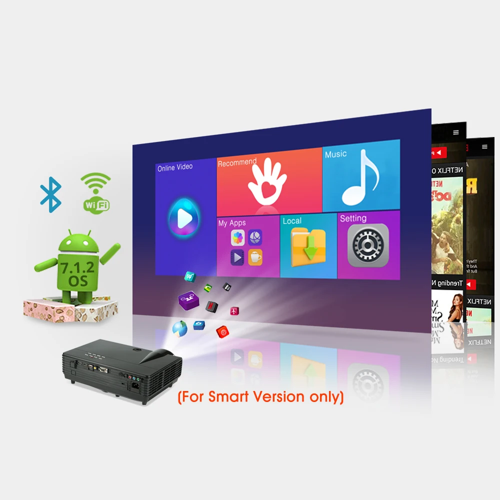New listing native 1280*800 smart game movie Video HDMI USB VGA TV Full HD 1080P Home Theater Android OS wifi 3D LED Projetor New listing native 1280*800 smart game movie Video HDMI USB VGA TV Full HD 1080P Home Theater Android OS wifi 3D LED Projetor
