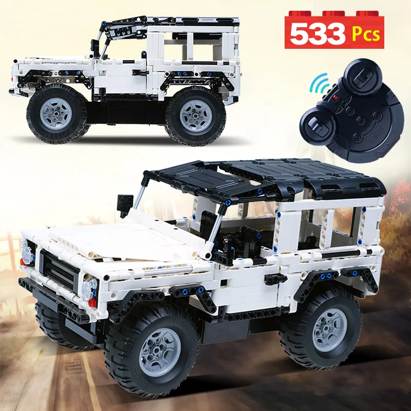 533pcs 2.4GHZ RC Remote Control SUV Car Building Block Compatible Legoingly Technic Series Off-road Vehicles Brick Toys For Boys