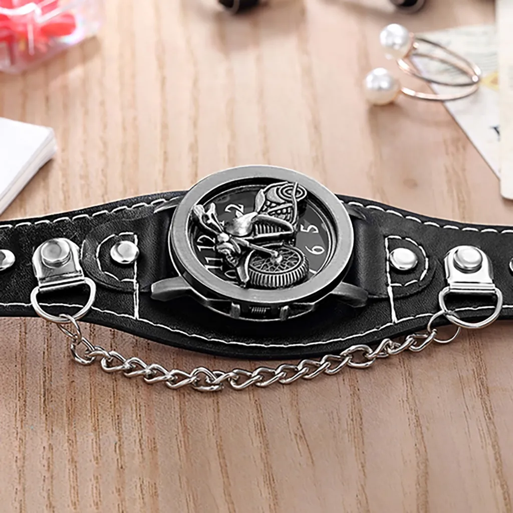 Симпатичный крутой ретро цепь можно переворачивать ремень часы мужские Relogio Masculino кварцевые наручные часы Роскошные Reloj Hombre часы