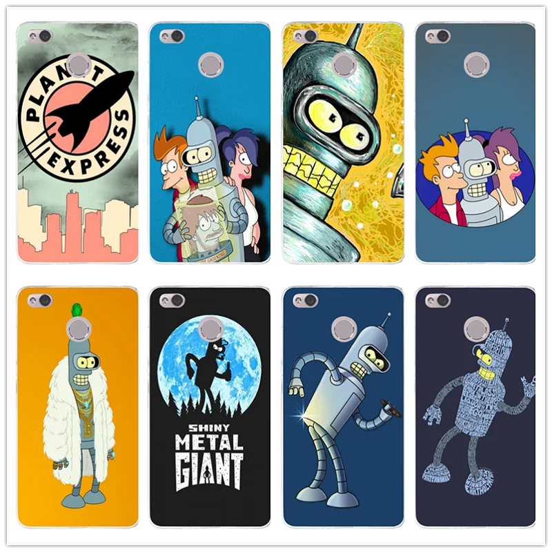 

Futurama Bender Lovely Soft TPU Phone Accessories Cover for Xiaomi Redmi Mi Note 2 3 3S 4 4A 4X 5 5X 5S 5A 6 6X A1 Pro Plus Bags