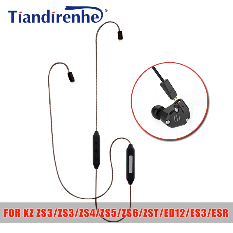 

Tiandirenhe 0.75mm APT-X Bluetooth Cable for ZS3 ZS4 ZS5 ZS6 ZST ED12 ES3 ESR Earphone Headset Headphone Silver Plated Line