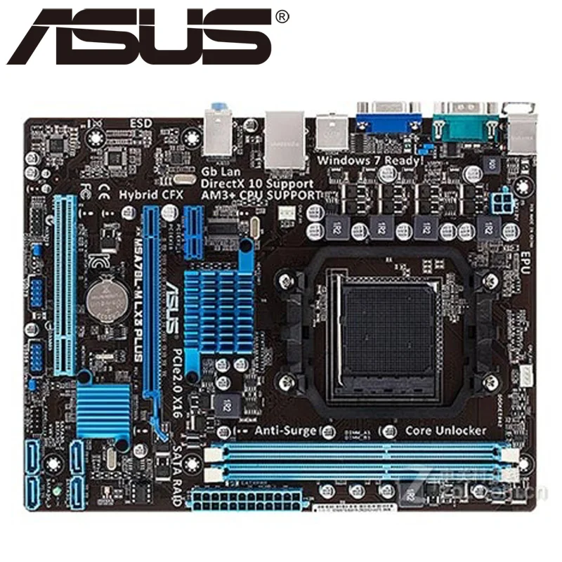 Настольная материнская плата Asus M5A78L M LX3 PLUS разъем AM3+ DDR3 16G Micro ATX UEFI BIOS ориганальная