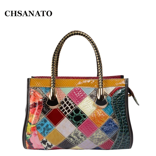 Chsanato Stylish Patent Leather Las Bags Colorful Designer Chsanato Stylish Patent Leather Las Bags Colorful Designer Handbags High Quality Snake Print Crossbody Bag For Women Sac