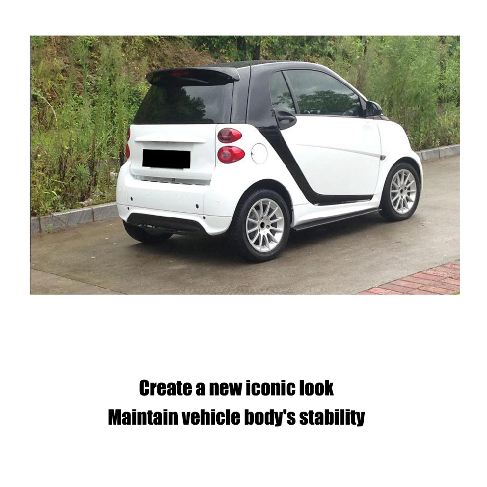 Carbon Fiber Auto Car Side Skirts Apron For Smart Smart 2012-2013