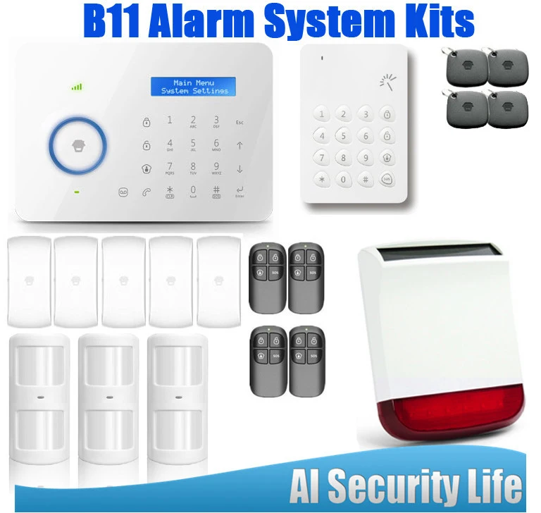 Chuangkesafe Chuango B11 Dual network PSTN/ GSM GSM Alarm System Home Security Wireless Keypad Control