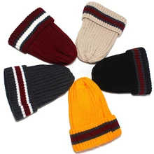 Зимняя женская шапка, мужская вязаная шапка, Повседневная шапка, теплая унисекс, коллекция года, модная новинка, одноцветная Осенняя шапка для девочек и мальчиков