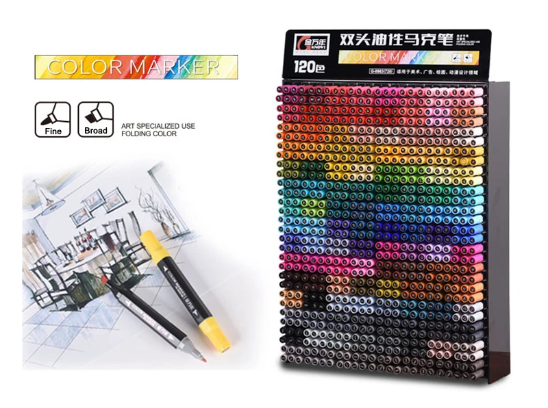 96120 de Cor Definido Duplo Gêmeo Marcador
