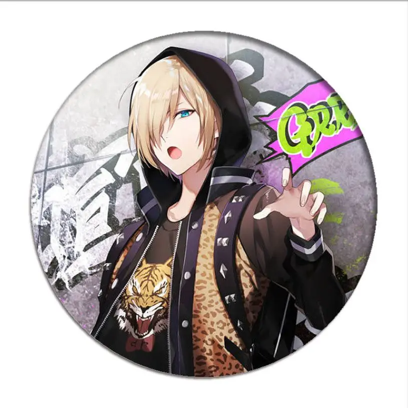 Аниме Yuri on Ice Victor значок косплея Katsuki Plisetsky искусственные сумки Значки для