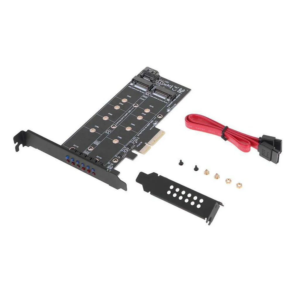 NVME Boards M font b Components b font Dual Interface Adapter Card Black NGFF To PCIE