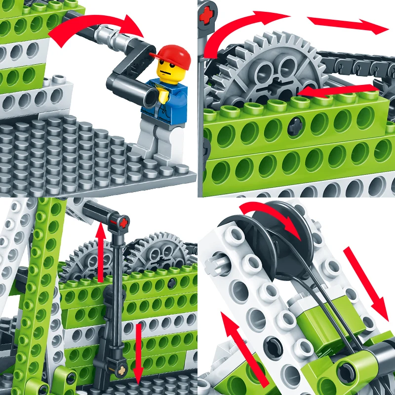 Совместимость Legoed Technic механические инженерные шестерни наборы MOC модель